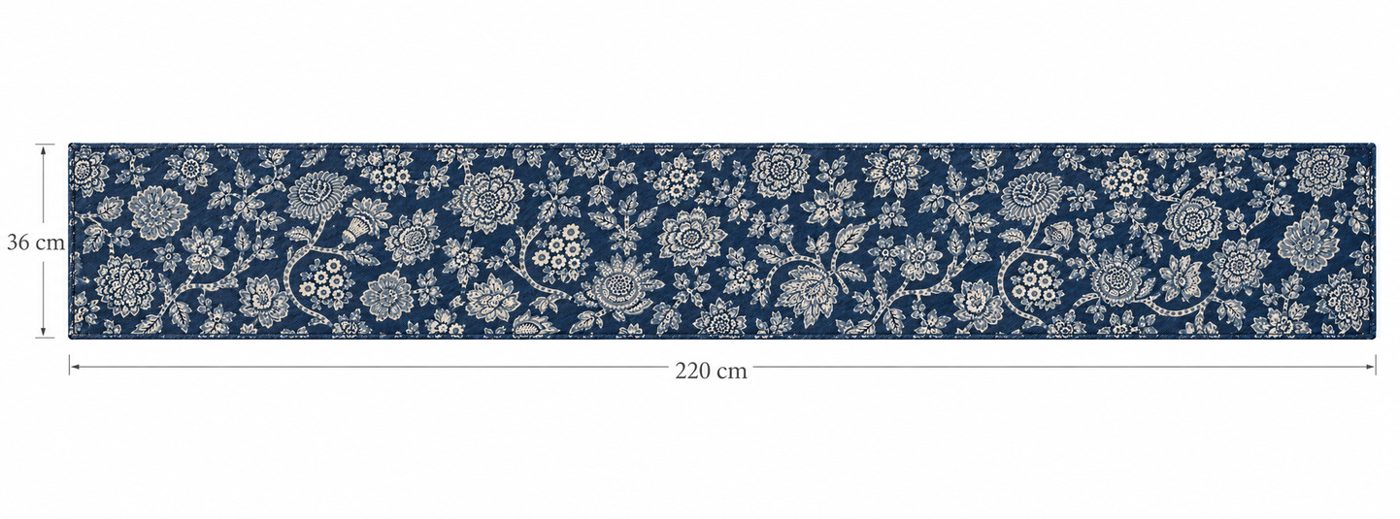 Camino de Mesa Floral Índigo de Atelier Denim (foto 2)
