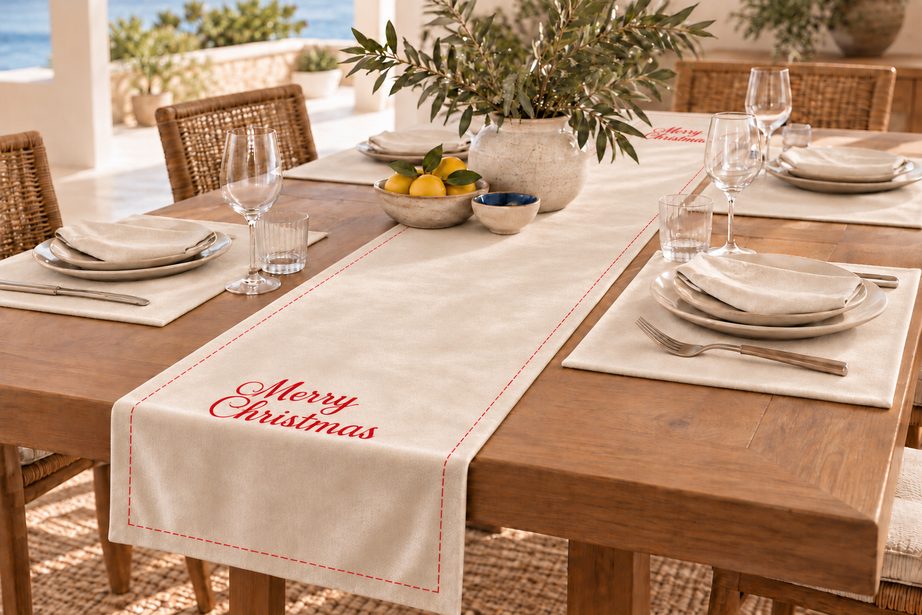 Camino de Mesa Merry Christmas de Atelier Denim
